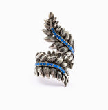 Silver Plated with Polymer Clay Inlay Statement Ring