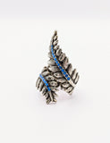 Silver Plated with Polymer Clay Inlay Statement Ring