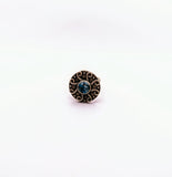 Silver Plated with Polymer Clay Gemstones Statement Ring