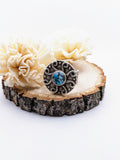 Silver Plated with Polymer Clay Gemstones Statement Ring