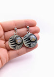 Silver Plated Earrings with Polymer Clay Gemstones