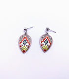 Silver Plated Earrings with Polymer Clay Gemstones