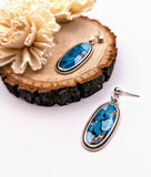 Silver Plated Earrings with Polymer Clay Gemstones
