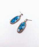 Silver Plated Earrings with Polymer Clay Gemstones