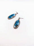 Silver Plated Earrings with Polymer Clay Gemstones