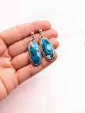 Silver Plated Earrings with Polymer Clay Gemstones