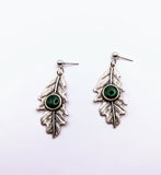 Silver Plated Earrings with Polymer Clay Gemstones