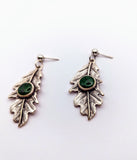 Silver Plated Earrings with Polymer Clay Gemstones