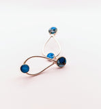Silver Plated Earrings with Polymer Clay Gemstones