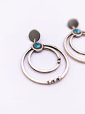 Silver Plated Earrings with Polymer Clay Gemstones