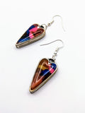 Silver Plated Earrings with Polymer Clay Inlay