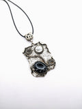 Silver Plated Polymer Clay Inlay Necklace