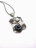 Silver Plated Polymer Clay Inlay Necklace