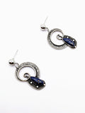 Silver Plated Earrings with Polymer Clay Inlay