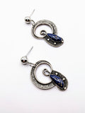 Silver Plated Earrings with Polymer Clay Inlay