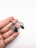 Silver Plated Earrings with Polymer Clay Inlay