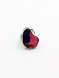 Silver Plated with Polymer Clay Inlay Statement Ring