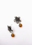 Silver Plated Earrings with Polymer Clay Inlay