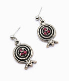 Silver Plated Earrings with Polymer Clay Inlay