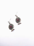 Silver Plated Earrings with Polymer Clay Inlay