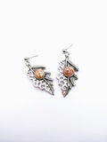 Silver Plated Earrings with Polymer Clay Inlay