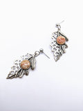 Silver Plated Earrings with Polymer Clay Inlay