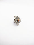 Silver Plated with Polymer Clay Inlay Statement Ring