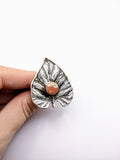 Silver Plated with Polymer Clay Inlay Statement Ring