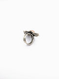 Silver Plated with Polymer Clay Inlay Statement Ring