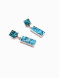 Silver Plated Earrings with Polymer Clay Inlay