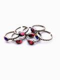 Silver Plated with Polymer Clay Inlay Ring