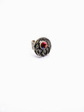 Silver Plated with Polymer Clay Gemstones Statement Ring