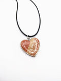 Silver Plated Polymer Clay Inlay Necklace