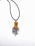 Silver Plated Polymer Clay Inlay Necklace