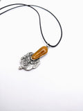 Silver Plated Polymer Clay Inlay Necklace