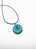 Silver Plated Polymer Clay Inlay Necklace
