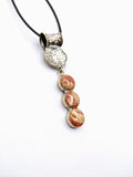 Silver Plated Polymer Clay Inlay Necklace