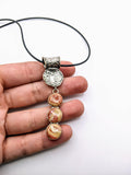 Silver Plated Polymer Clay Inlay Necklace