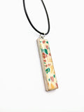 Silver Plated Polymer Clay Inlay Necklace