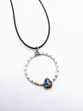 Silver Plated Polymer Clay Inlay Necklace