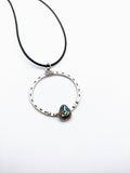 Silver Plated Polymer Clay Inlay Necklace