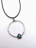 Silver Plated Polymer Clay Inlay Necklace