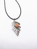 Silver Plated Polymer Clay Inlay Necklace