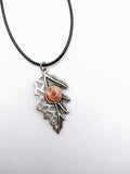 Silver Plated Polymer Clay Inlay Necklace