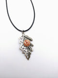 Silver Plated Polymer Clay Inlay Necklace