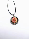 Silver Plated Polymer Clay Inlay Necklace