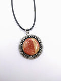 Silver Plated Polymer Clay Inlay Necklace
