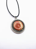 Silver Plated Polymer Clay Inlay Necklace