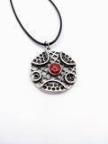 Silver Plated Polymer Clay Inlay Necklace