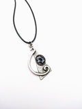 Silver Plated Polymer Clay Inlay Necklace